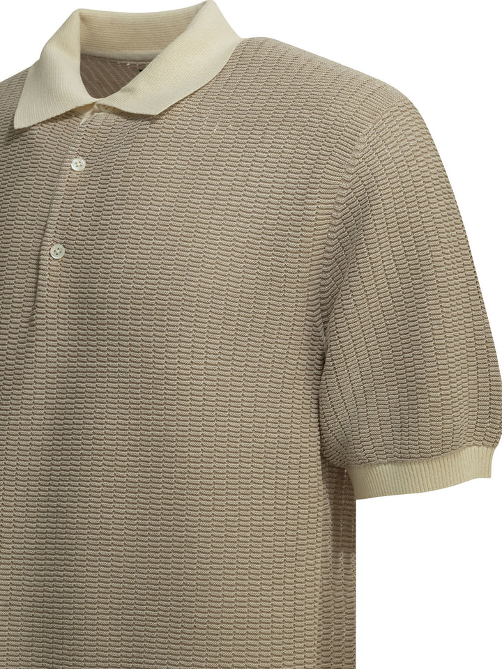 Beams Plus Polo Shirt With Buttons Made Of Washi Yarn Polo shirts - Beige | 30f47974d007a9b98afd25e084b3b127f1c1793f