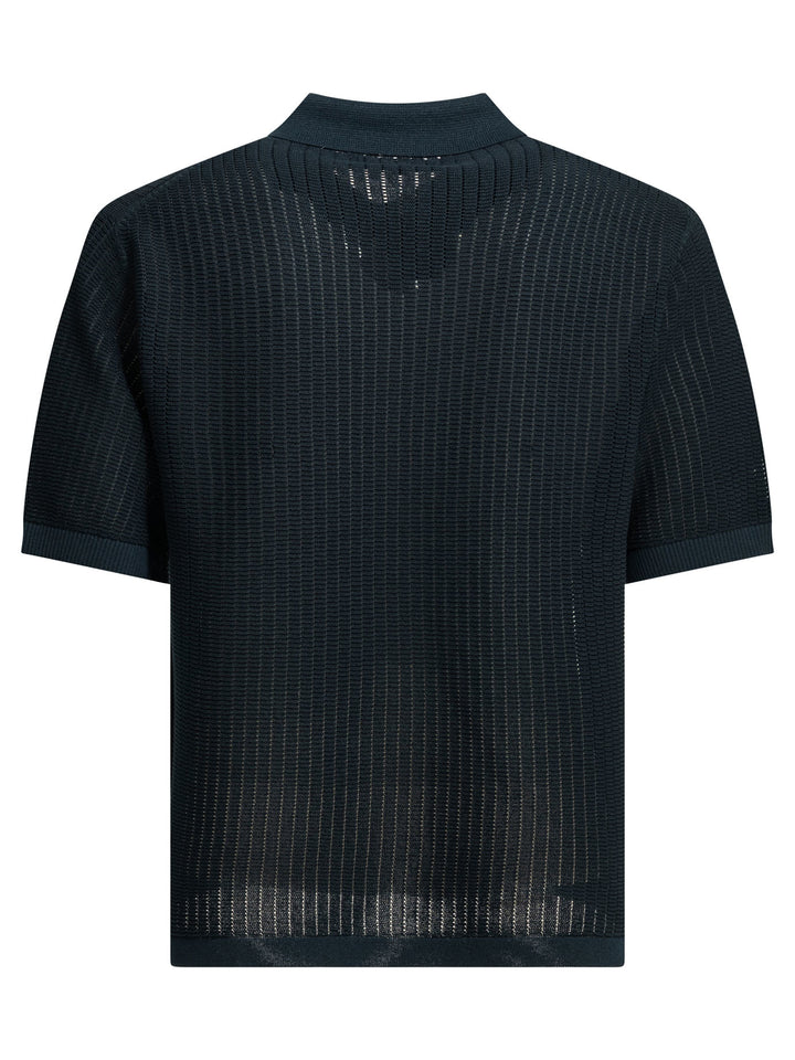 Beams Plus Polo Shirt With Buttons Made Of Washi Yarn Polo shirts - Blue | 5b974458af286e1144ad91a0068f5737d212d13c