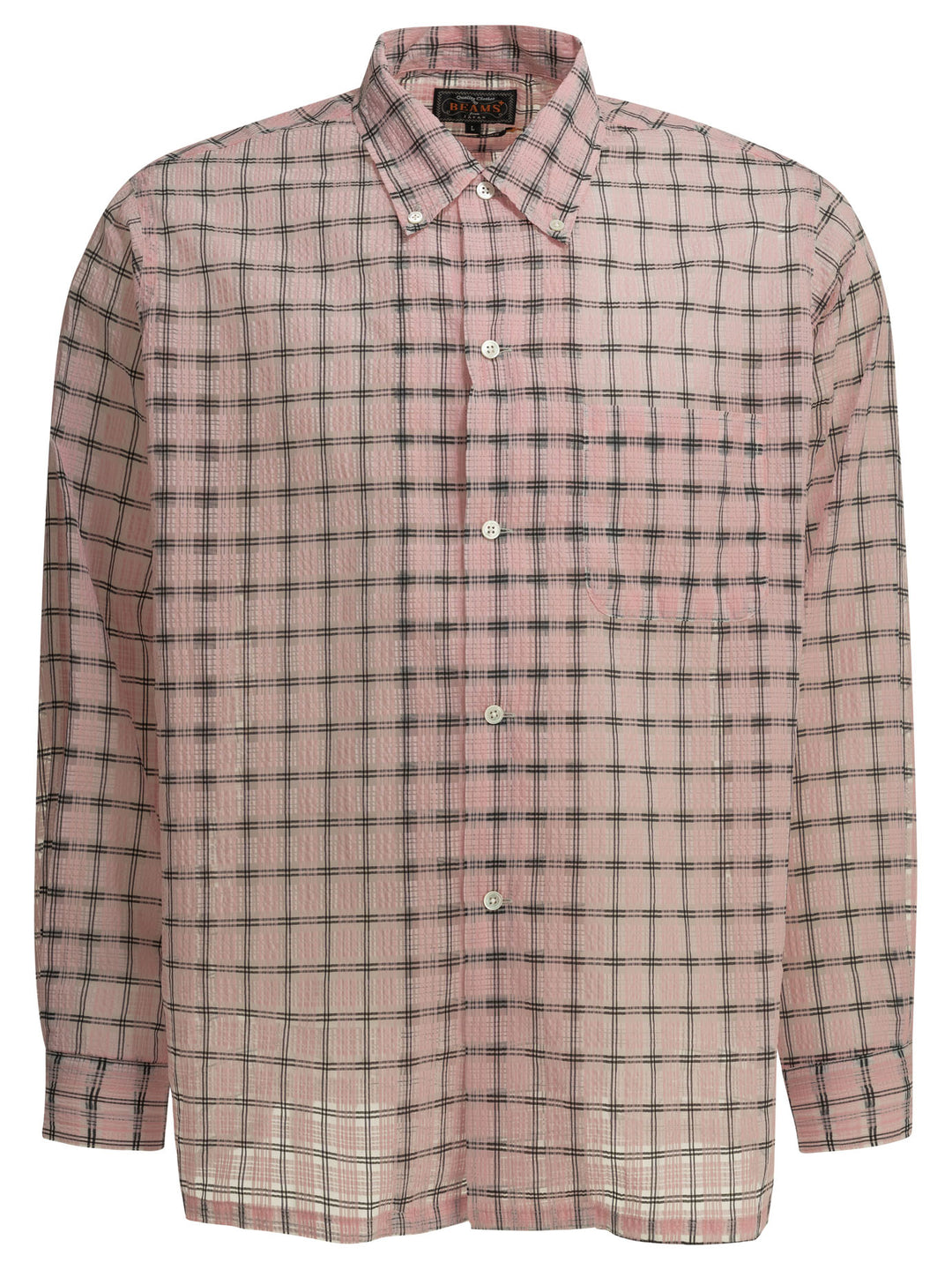 Beams Plus Open Db Nylon Airy Plaid Shirts - Pink | f6500a42c7ff88ac32b98437e591980d4d77e1e2