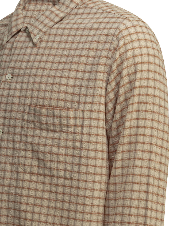 Beams Plus Open Bd Sucker Shirts - Orange | adfa984eeac52b9b25242eb392ce1fdca601e456