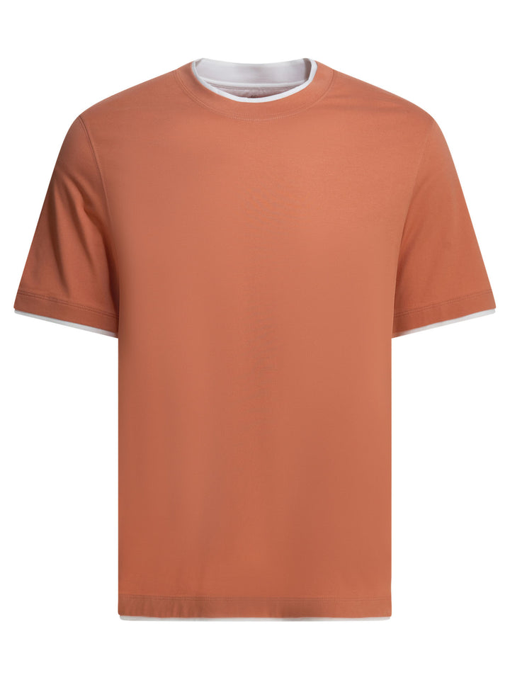 Brunello Cucinelli Faux Layering T-shirts - Orange | 9dc5eb93d44e805f2f948ad136f929137125d674