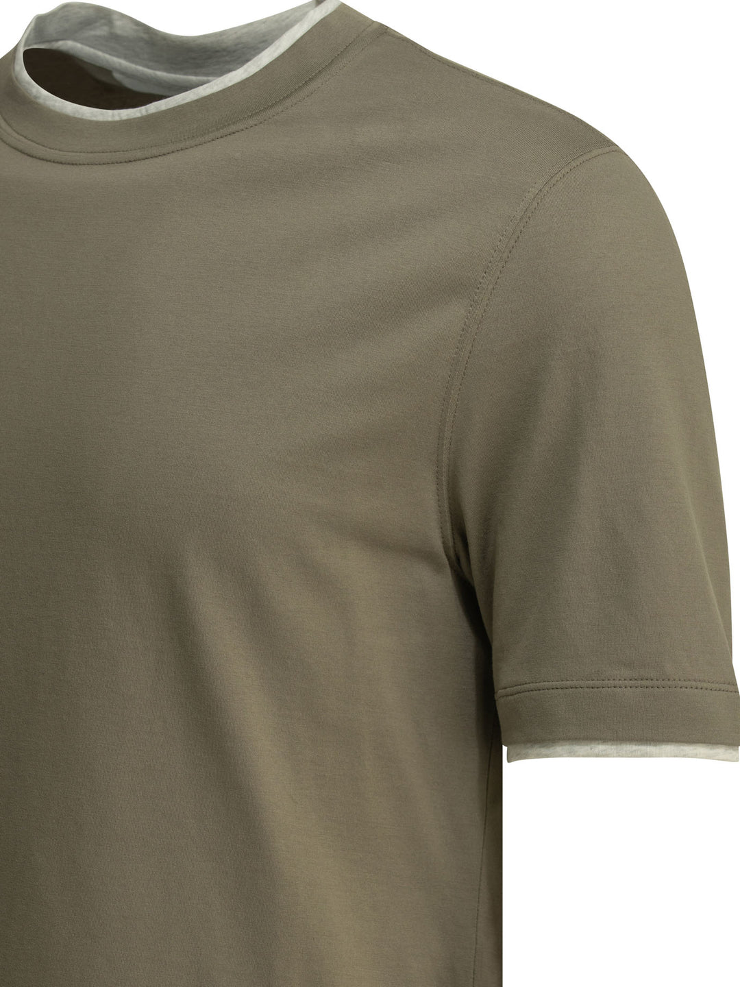 Brunello Cucinelli Faux Layering T-shirts - Green | cdaa1f7e290a76b4ae35d1a0580188d8d70c61e9