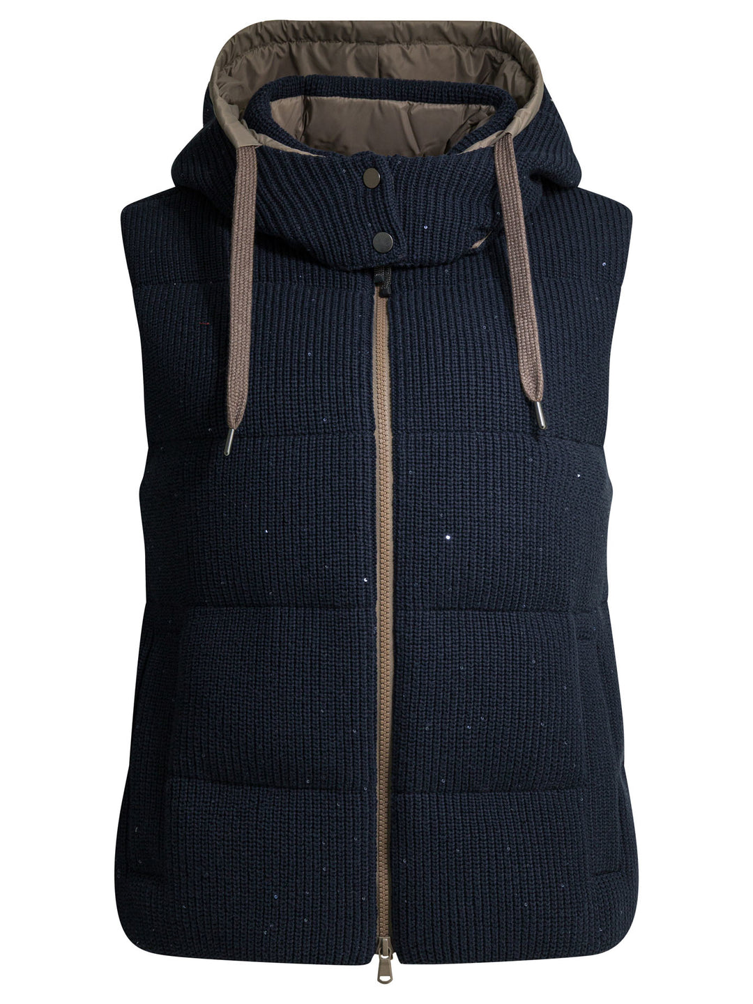 Brunello Cucinelli Sleeveless Jacket Jackets and Coats - Blue | 89e8db49579b3d269e1bcfb86850bc425f9287a1