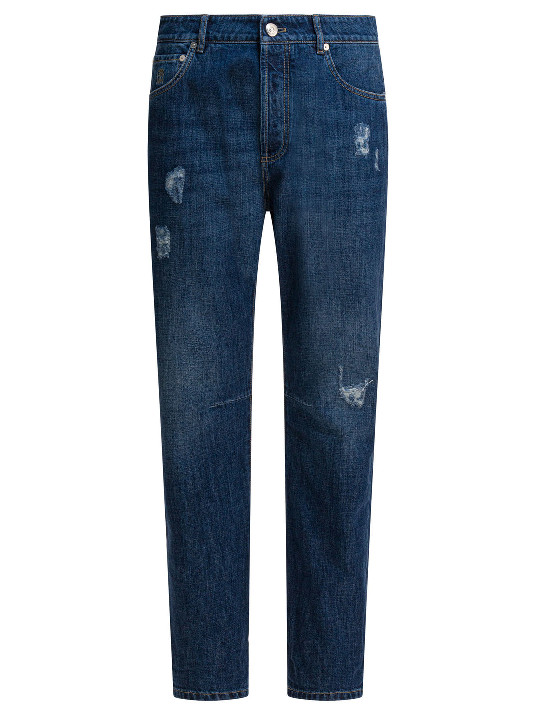 Brunello Cucinelli Five-Pocket Leisure Fit Jeans - Blue | 5e6b1462c065ac0f4dafaec6fec7d34441fd7fd3