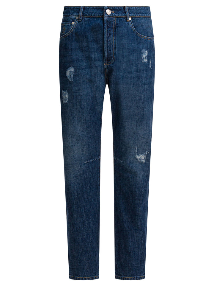 Brunello Cucinelli Five-Pocket Leisure Fit Jeans - Blue | 5e6b1462c065ac0f4dafaec6fec7d34441fd7fd3