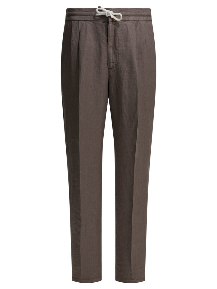 Brunello Cucinelli Casual Pants Trousers - Brown | 7474ff487cfb04c2033fd06a2ba55bf0a865df47