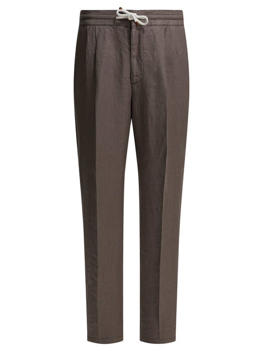 Casual Pants Trousers Brown