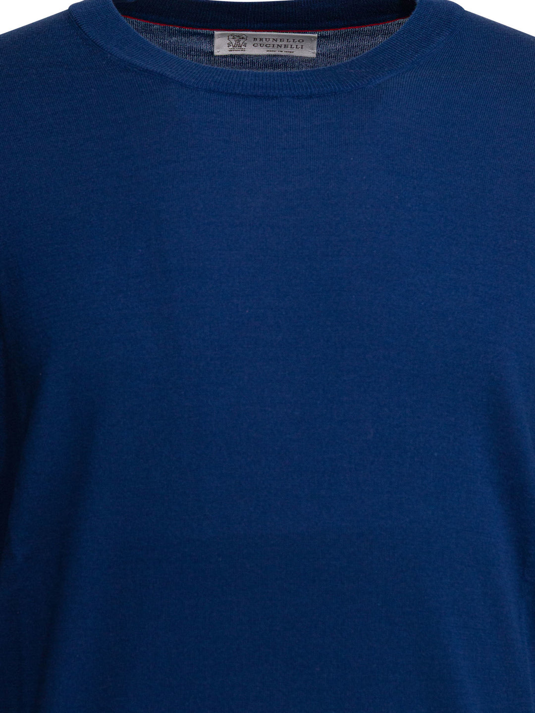Brunello Cucinelli Cotton Crewneck Sweater Knitwear - Blue | e29c964b02e6a1823d8ed02af315f88e5ae596bf