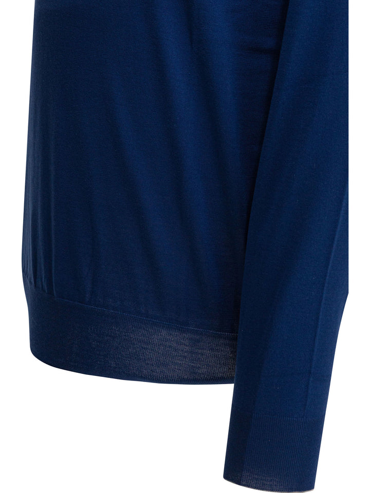 Brunello Cucinelli Cotton Crewneck Sweater Knitwear - Blue | 639fa6ec8eb56435a1da6f7707a15eaa8a8d0391