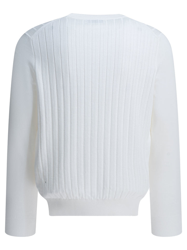 Brunello Cucinelli Ribbed Crew-Neck Sweater Knitwear - White | 957ea22888fd3c3297c7affe34fa218e6f35b50a