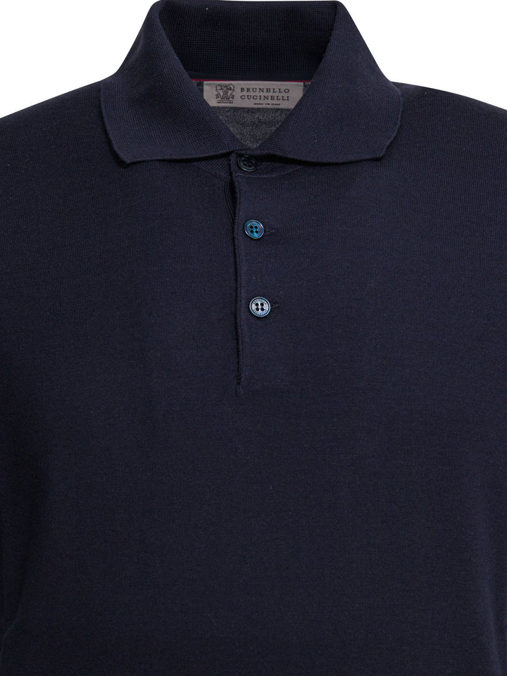 Brunello Cucinelli Cotton Button-Down Polo Shirt Polo shirts - Blue | ba426eef32fd5a81b0a534857ab2bc40bd07a0ce