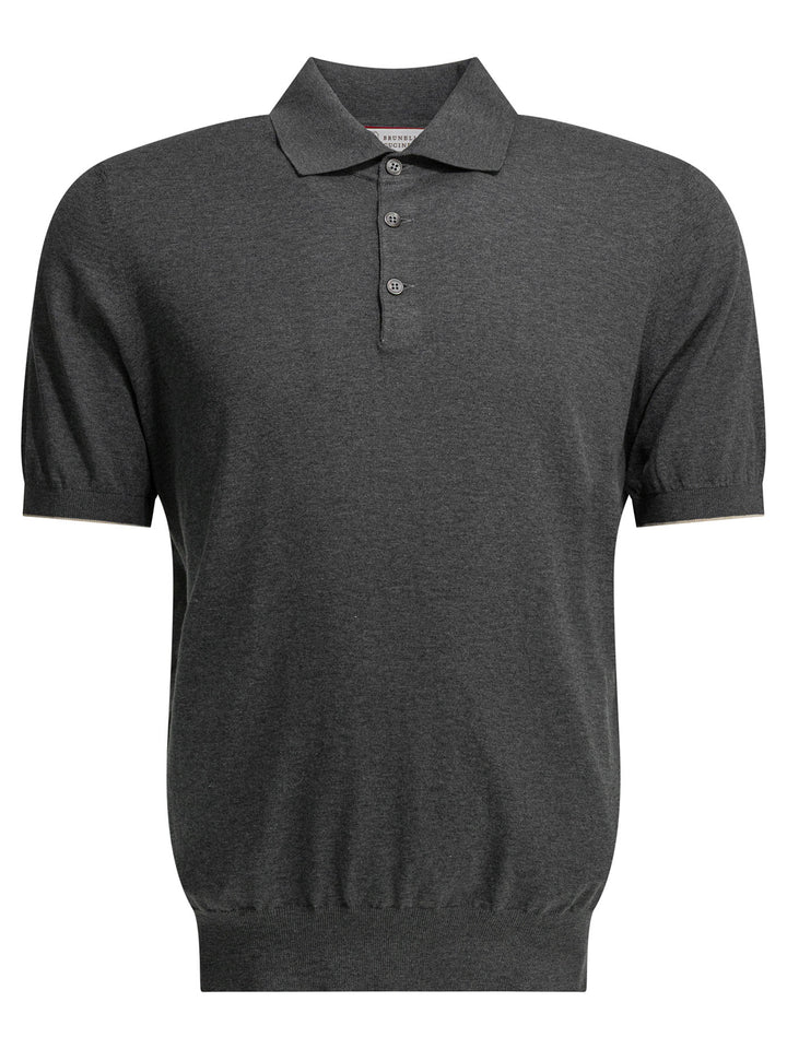 Brunello Cucinelli Polo Shirt With Buttons Polo shirts - Grey | 5df3237866e4f8cbe541b28145fa4de94e6ef296