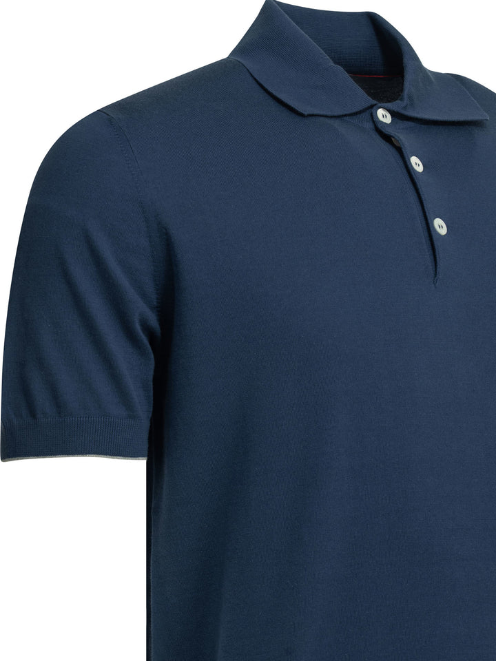 Brunello Cucinelli Polo Shirt With Buttons Polo shirts - Blue | dcb6835fd86fb6ef8c33be00ad4960ab87a7a1a7