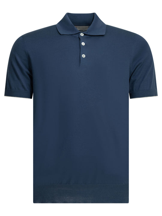 Polo Shirt With Buttons Polo Shirts Blue