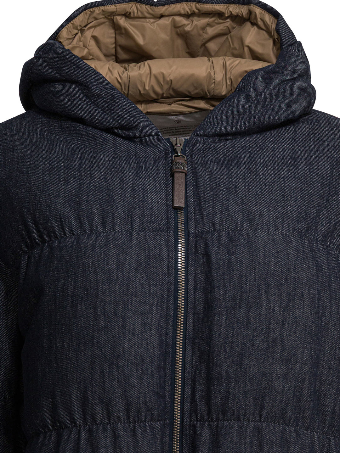 Brunello Cucinelli Cotton Denim-Effect Twill Down Jacket Jackets and Coats - Blue | 5bfbc62d83cebb0d83f06c0df7119b041ed1781f