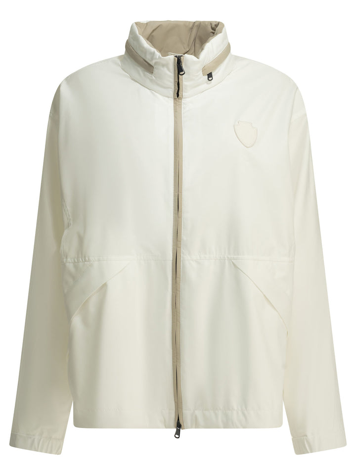 Brunello Cucinelli Raincoat With Logo Jackets and Coats - White | f29acef8778410fd3c4f7e6560f1db3f2a0079ea
