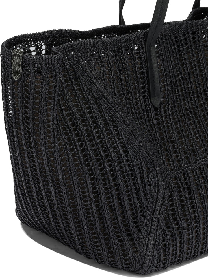 Brunello Cucinelli Bc Duo Shoulder Bags - Black | 648e4950c723bccea139e62de9ca91b621075a3b