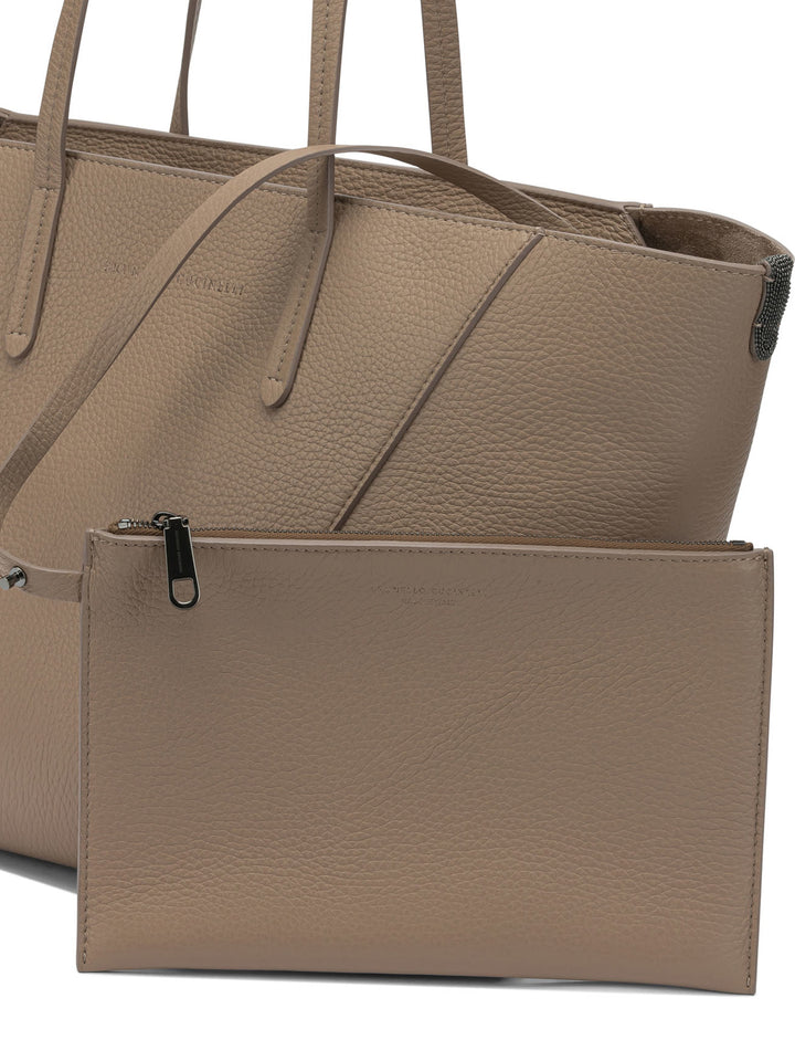 Brunello Cucinelli Bc Duo Shoulder Bags - Beige | 63c61d2f31715c69a20471436ed865465d41ab4b