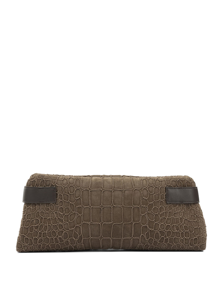 Brunello Cucinelli Essence Pouch - Brown | 91d2f10da7cf782ef70048977157a706724bd850
