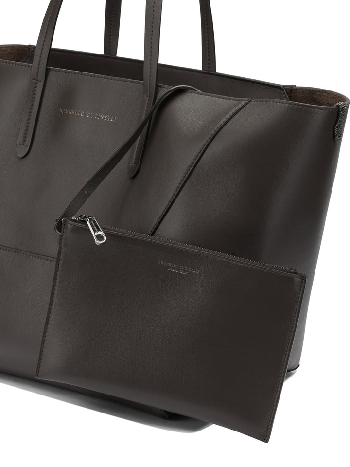 Brunello Cucinelli Bc Duo Shoulder Bags - Brown | d2d66073bc97b52a923e364541d149e58fe9d8fd