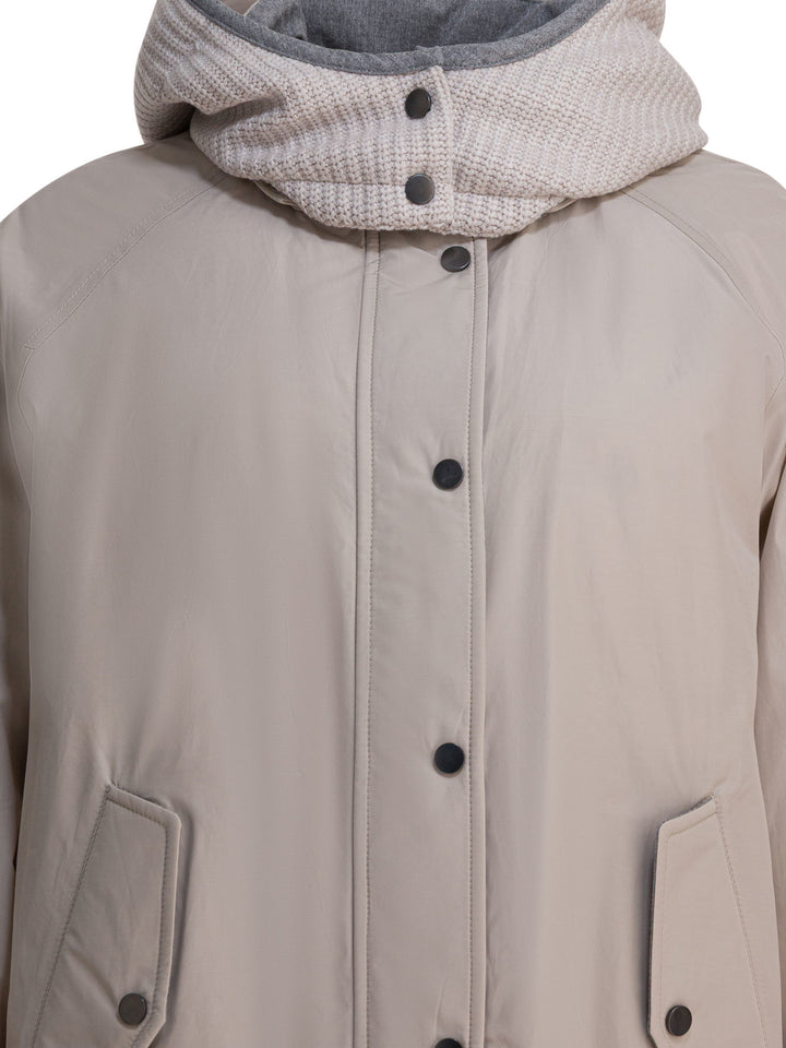 Brunello Cucinelli Taffeta Quilt Jacket Jackets and Coats - Grey | fc15456d2ee6d8307cbe06b9074be774d50f155d
