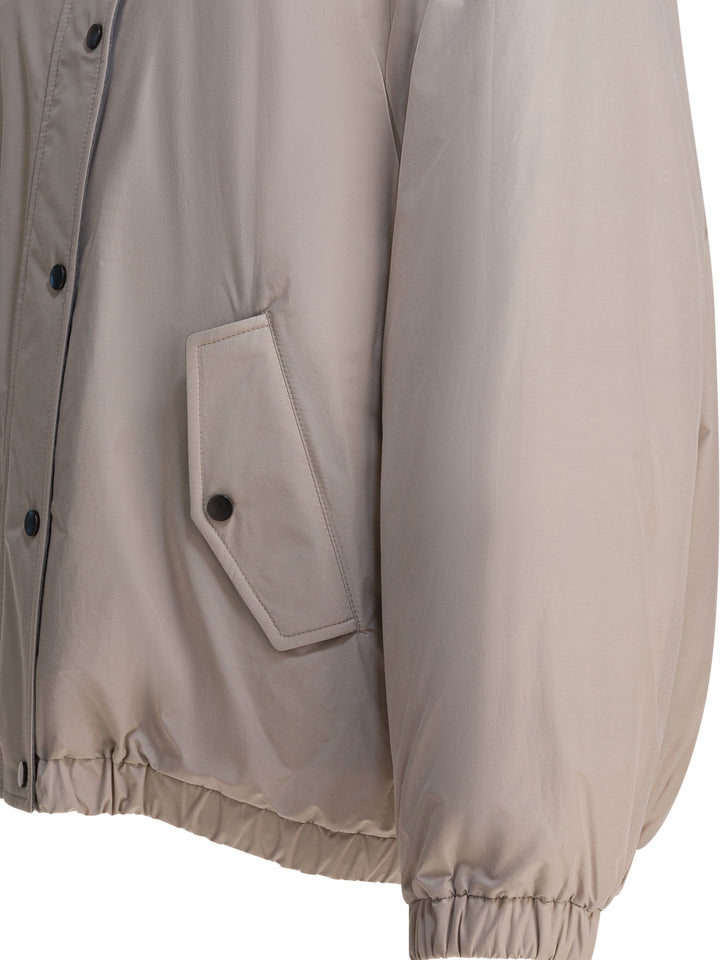 Brunello Cucinelli Taffeta Quilt Jacket Jackets and Coats - Grey | 06eca4588130ed290a1a80118fd069ac2137d2a0