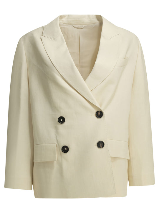 Fluid Jackets And Coats White