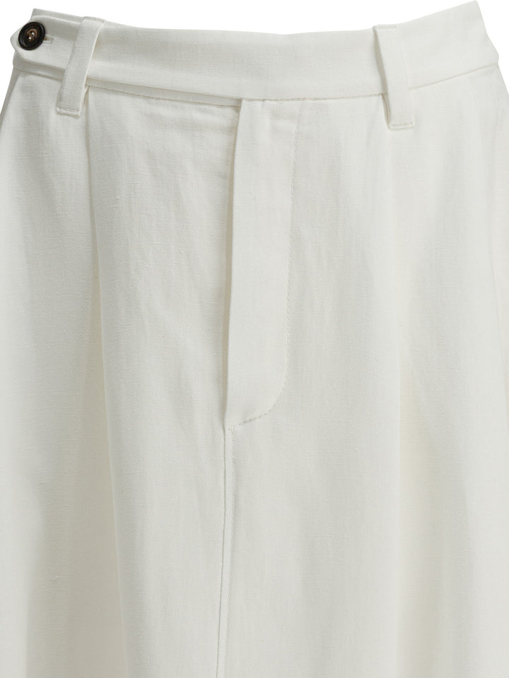 Brunello Cucinelli Long Flared Skirt Skirts - White | 0b5b41bc9be006707dd78942b3f8a4d3f2328291