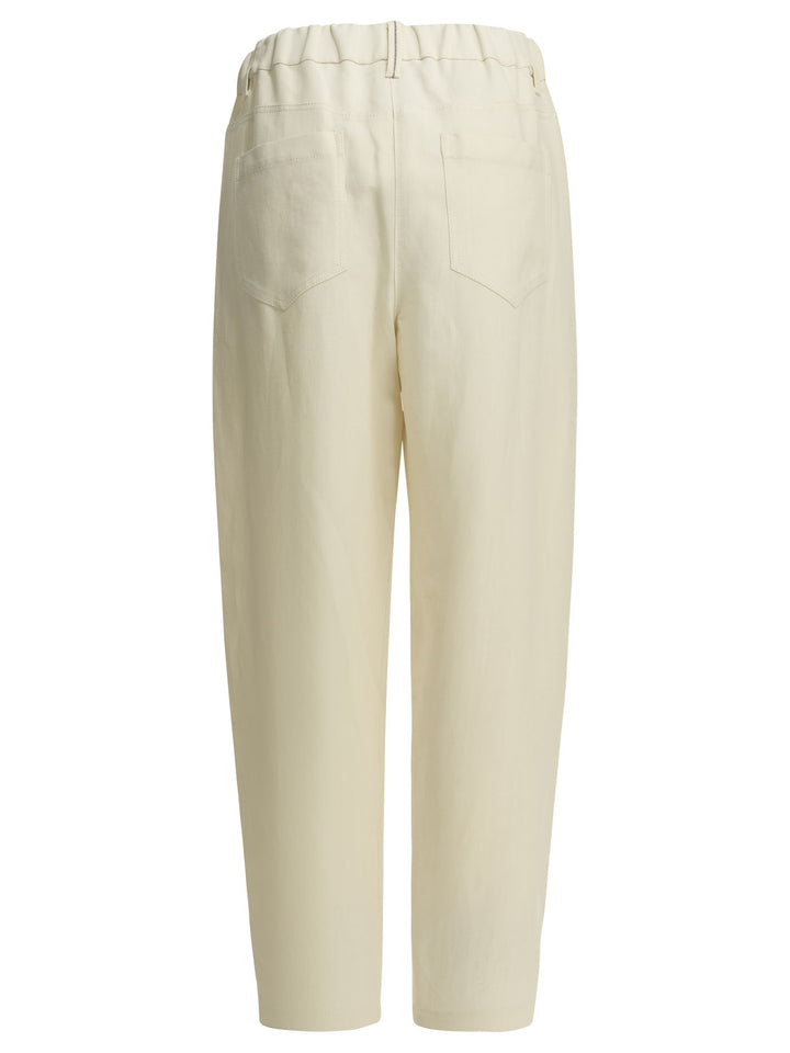 Brunello Cucinelli Fluid Trousers - White | 25e5d5dcca287e71d324f6f2a85a662544fd380a