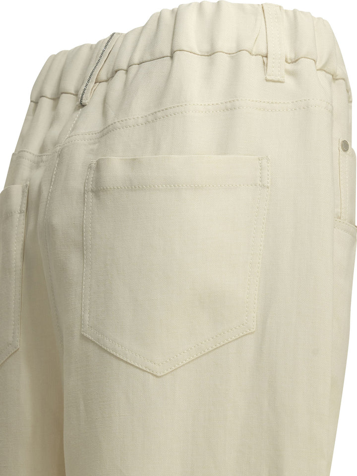 Brunello Cucinelli Fluid Trousers - White | c79ed499f10f60f2c9d5dcb6b117174c67c14153
