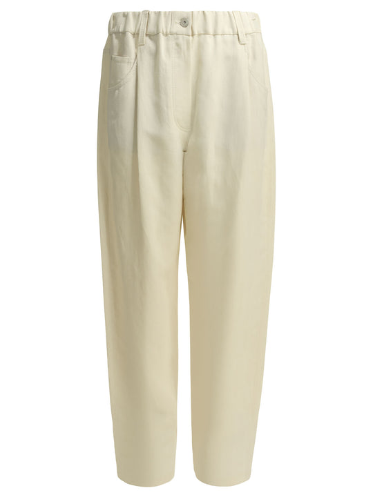 Fluid Trousers White