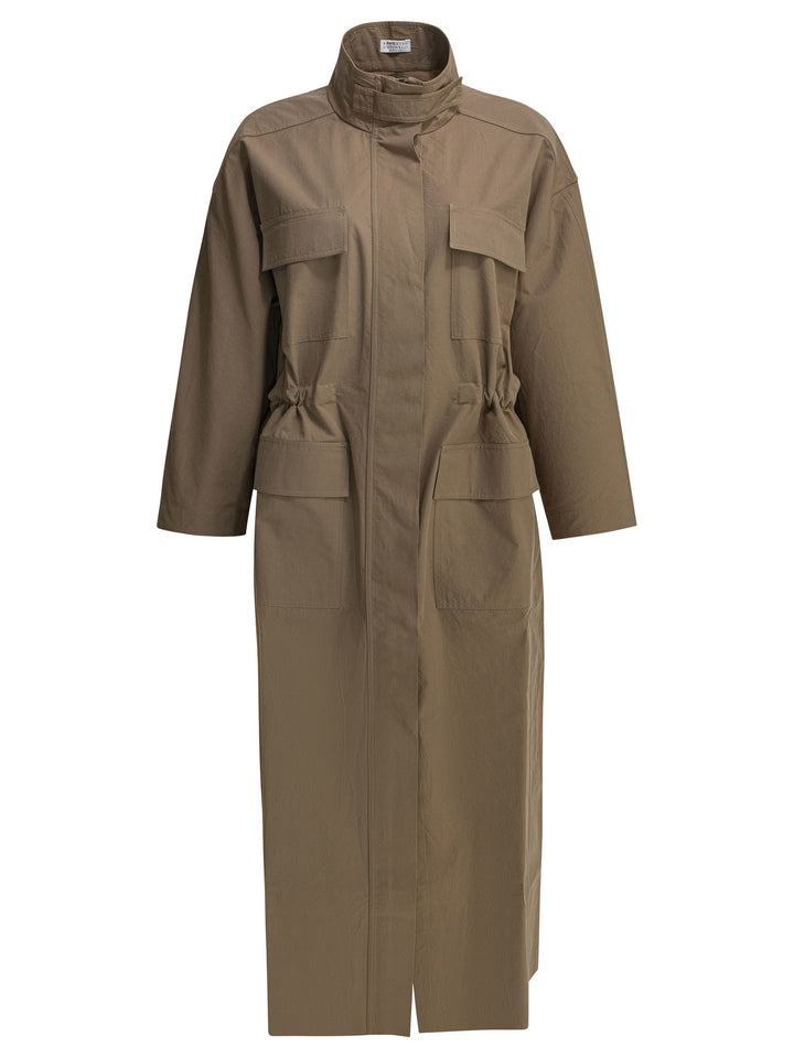 Brunello Cucinelli Cotton Trench Coat Jackets and Coats - Brown | 68942782e09ead44baed92ef3e232a08935b12d5
