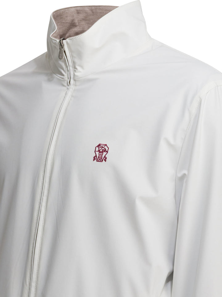 Brunello Cucinelli Reversible Nylon Windbreaker Jacket Jackets and Coats - White | 705a4e1f3ba48ba23ca3702330a9bcf2aba18595