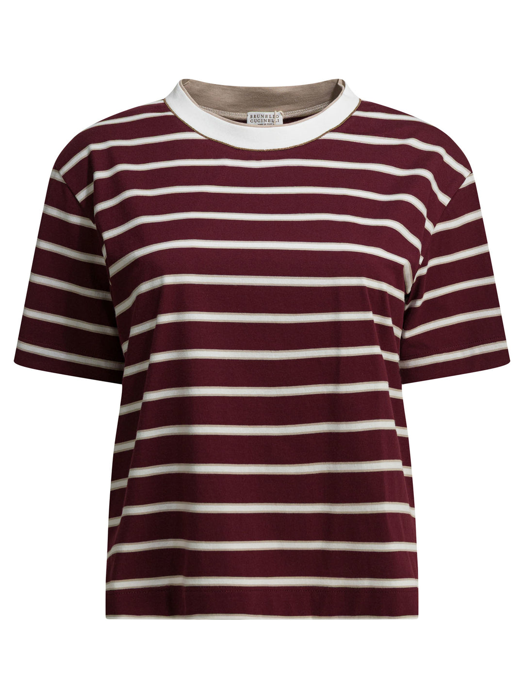 Brunello Cucinelli Crew-Neck T-Shirt T-shirts - Bordeaux | 6dc336f10e610c0dea02b55ef6af2437e97d7f57