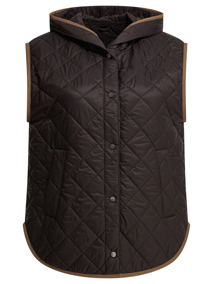 Brunello Cucinelli Lightweight Nylon Quilted Sleeveless Jacket Jackets and Coats - Black | d4a399fd130abc6dada65159666c8763f8737889