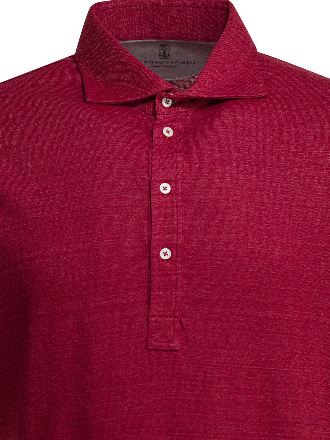 Brunello Cucinelli Linen And Cotton Mélange Jersey Polo Shirt Polo shirts - Red | 030c56c466912a9ccbf906bcbbcf7e7ffc279751