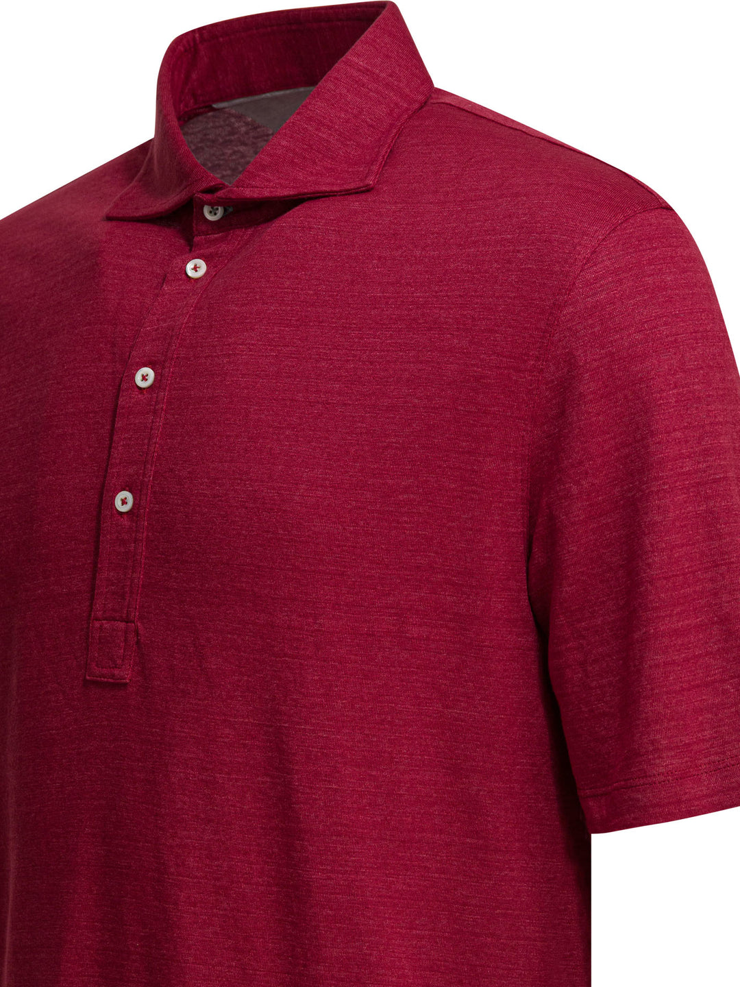 Brunello Cucinelli Linen And Cotton Mélange Jersey Polo Shirt Polo shirts - Red | e5a02ae000a4cc14c74425e6363cc8d3f3983a60