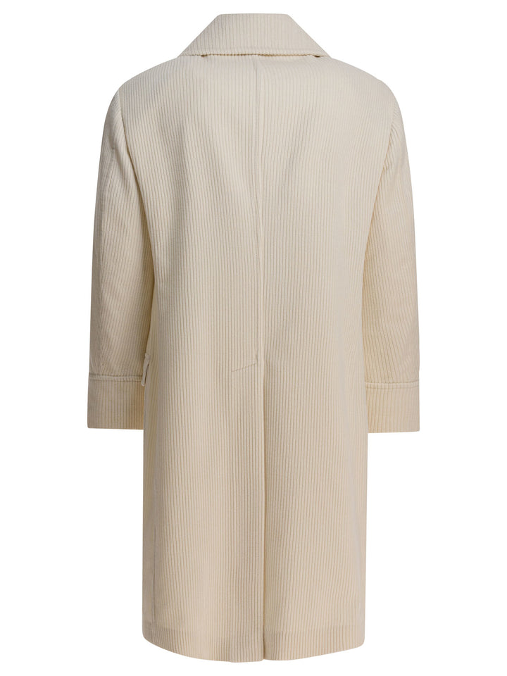 Brunello Cucinelli Velvet Coat Jackets and Coats - White | 3c983e1da284f171d0702e7c4dccdc499c986526