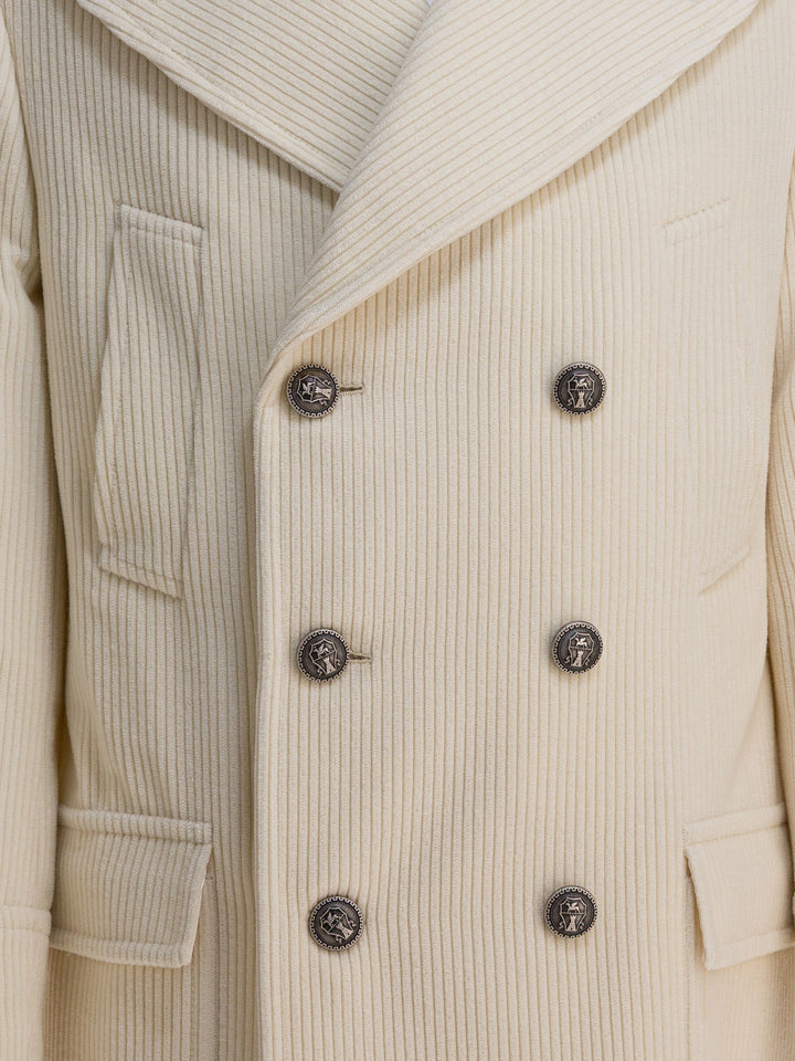 Brunello Cucinelli Velvet Coat Jackets and Coats - White | 1654db1116a06e7595d1c9c7ddadd2596d157f6d