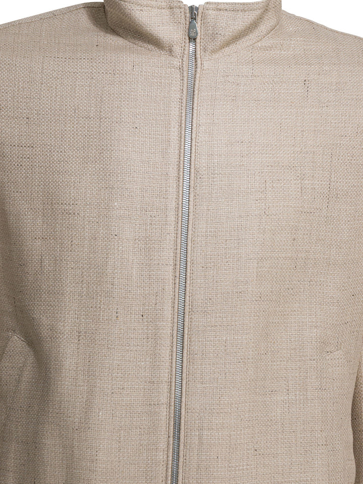 Brunello Cucinelli Silk Linen And Wool Hopsack Jacket Jackets and Coats - Beige | e05497782048e4507e66fd88e7724dcc6e75795d
