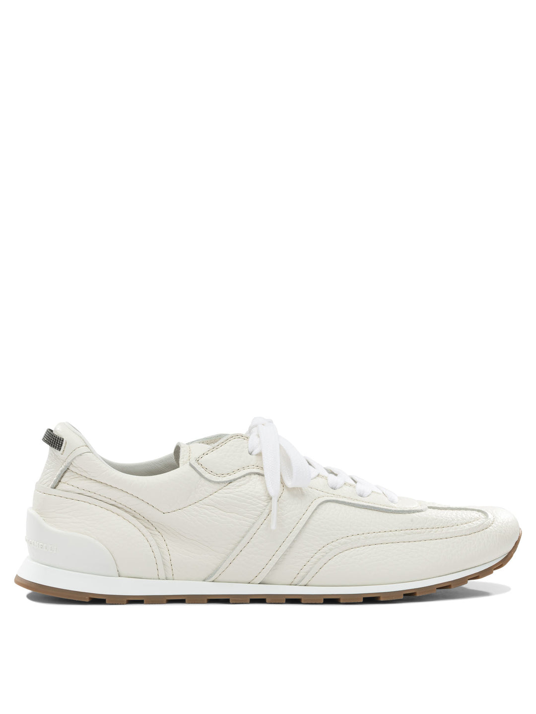 Brunello Cucinelli Sneaker In Shiny Loops Sneakers & Slip-On - White | 99ee06b528da642c7e81355b55a10b27c85ded40