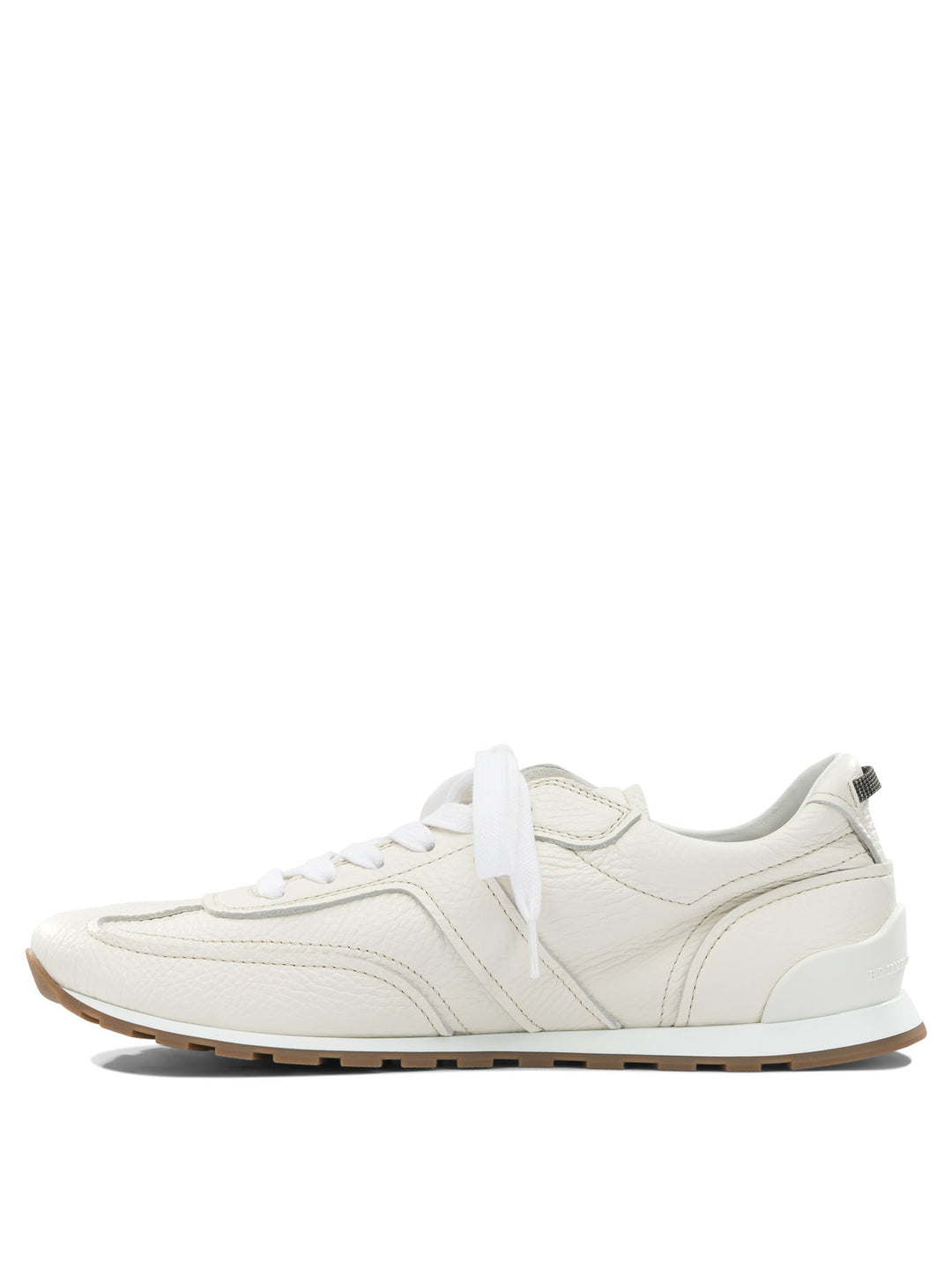 Brunello Cucinelli Sneaker In Shiny Loops Sneakers & Slip-On - White | e5e8c850887a9c0e556b383af228ed9312cabe35