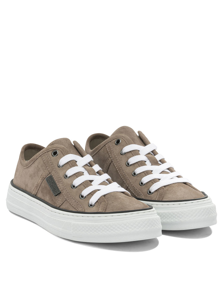 Brunello Cucinelli Shiny Tab Sneakers & Slip-On - Beige | a07753fff5f6fb33d8c9445be21bec5d0912a49a
