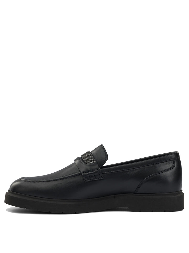 Brunello Cucinelli Penny Loafers & Slippers - Black | 12d4f0226bfd5ee3b56f02d96797985be8b0cf4b
