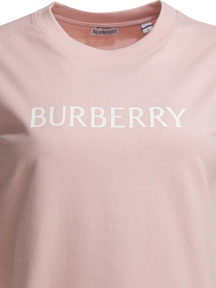 Burberry Cotton T-Shirt With Logo T-shirts - Pink | 86b3c1264204e082b4f221f00f6a33e254e8bd39