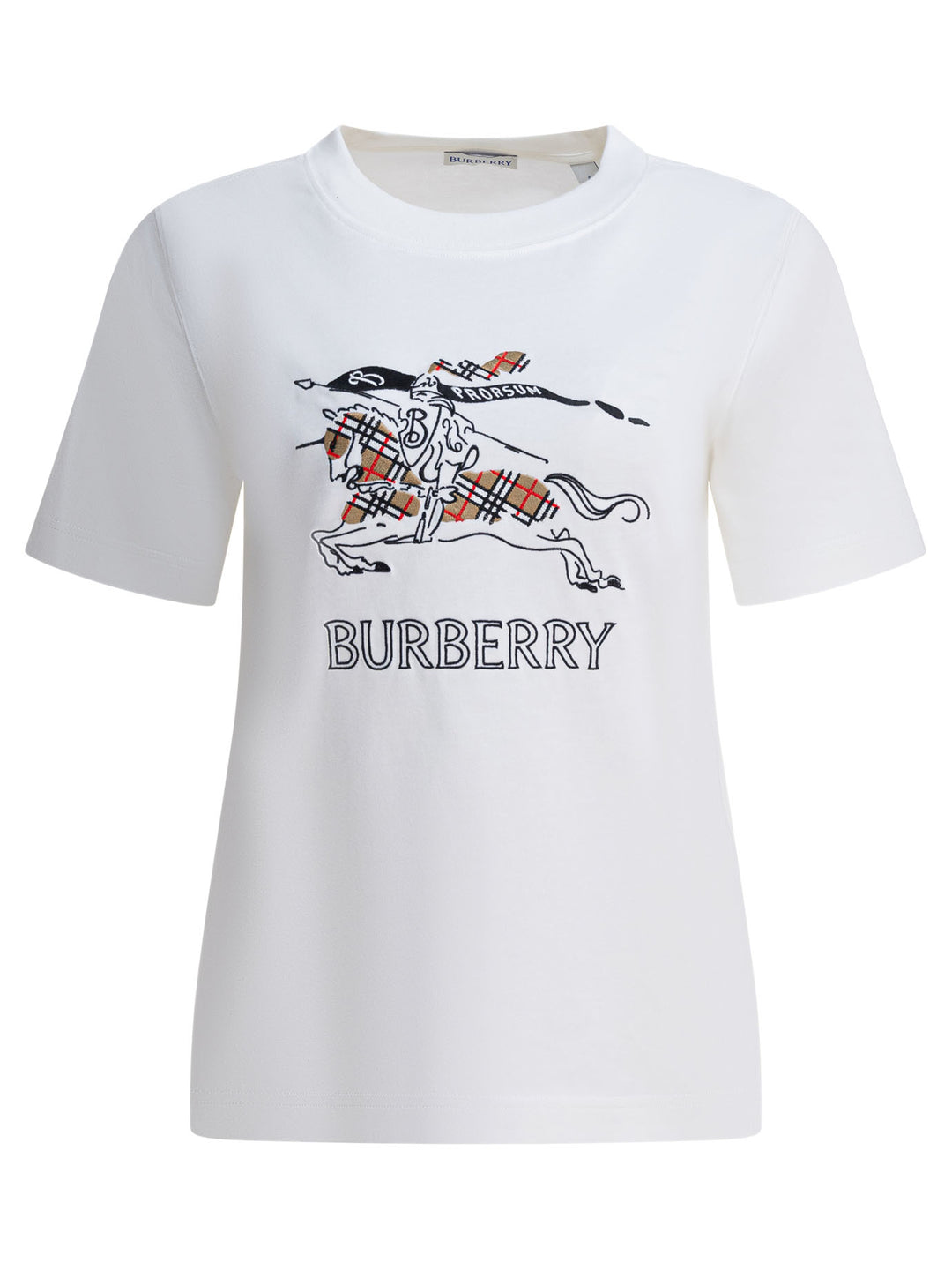 Burberry Cotton T-Shirt With Ekd T-shirts - White | 7549dc7917e5391770b2fccd349aa4a653e30d8c
