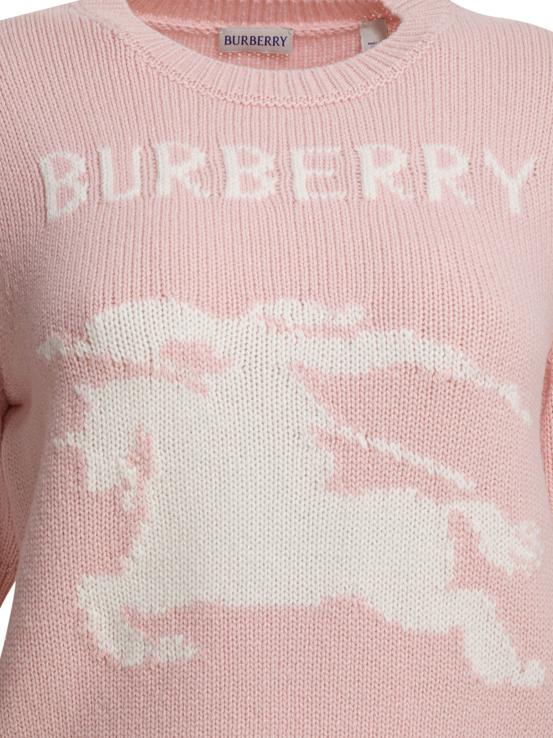 Burberry Skylar Ekd Knitwear - White | 8d78fdf3746e37f6697953e65694bb7f0ca5ac4d