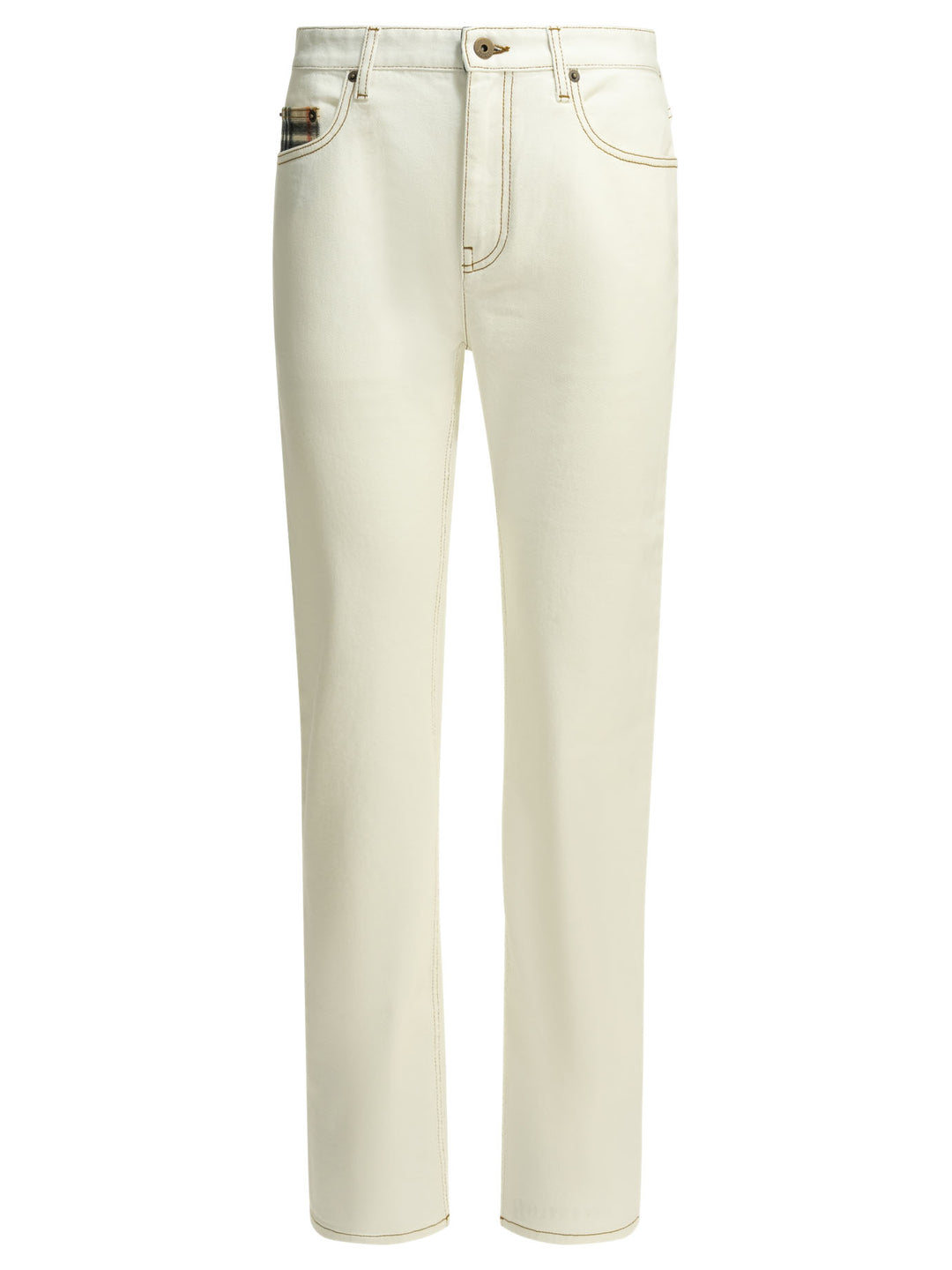 Burberry Dalia Check Jeans - White | d2e1ed647967a7e84422ded46eff3887993706e0