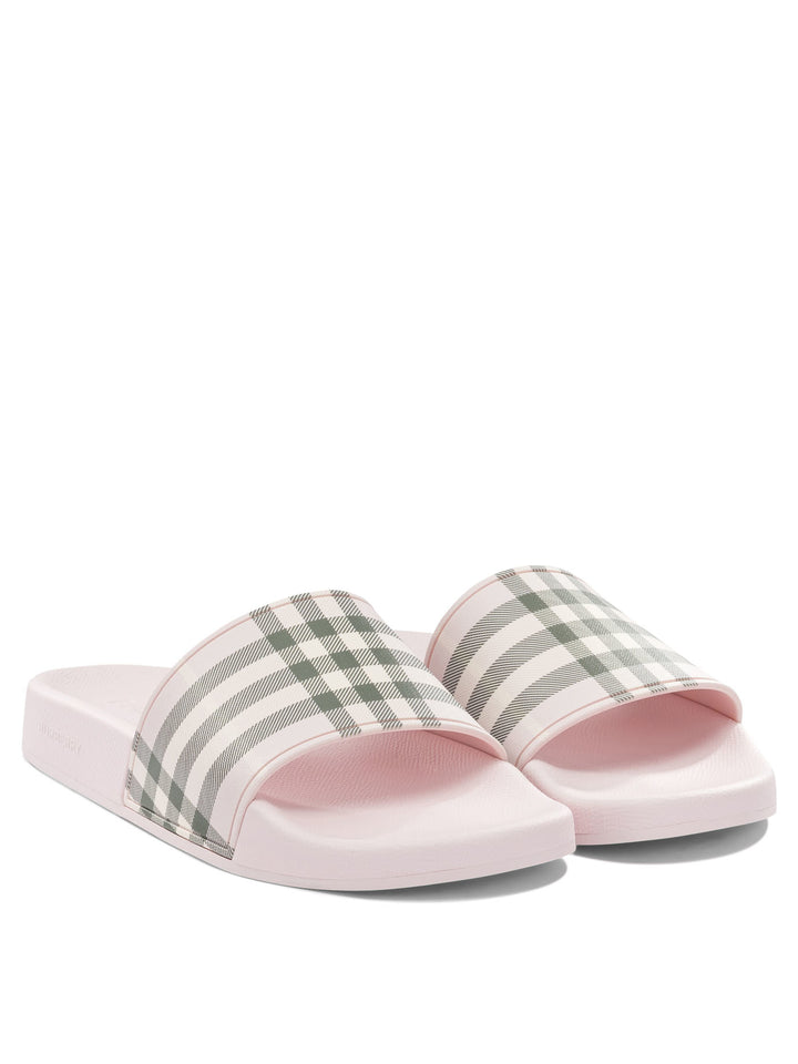 Burberry Check Sandals - Pink | 6a83b3b89721fe64767ee28d5aebdd8228481268