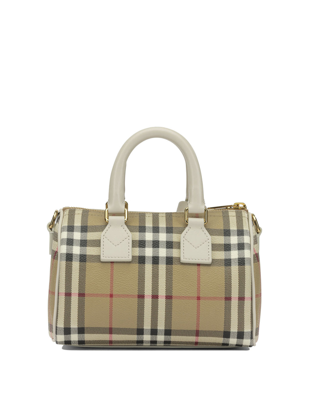 Burberry Bowling Mini Check Handbags - Beige | b9bb164104898af4fc443aa11f6aa63c8df2f928